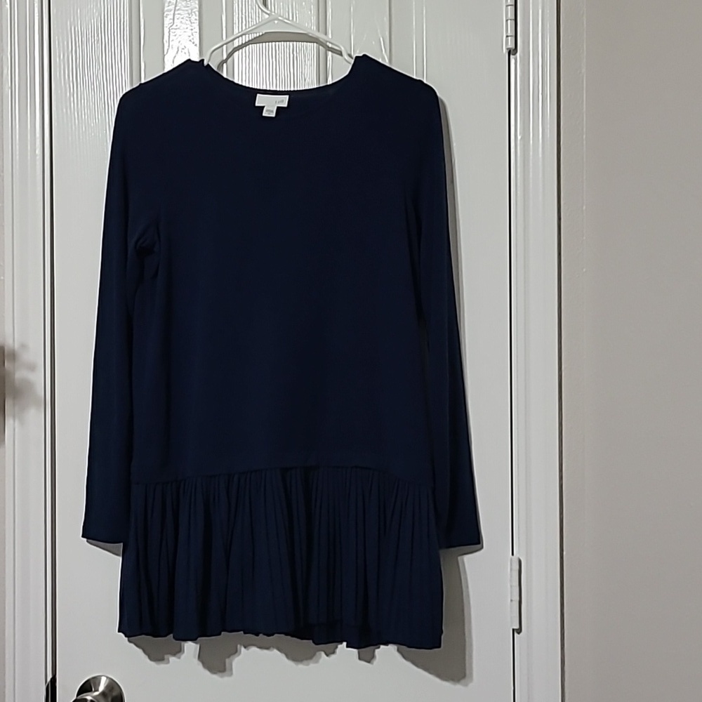 J. Jill Navy Longsleeve Tunic Top Size XS